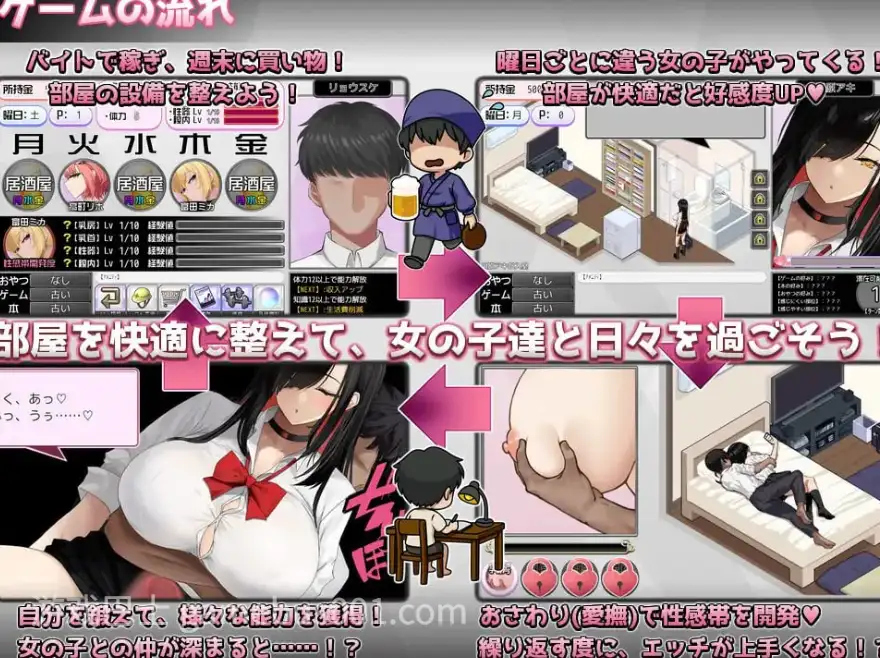[爆款像素沙盒动态拔作SLG]辣妹基地！？学校附近的辣妹聚集地~AI汉化+全CG解锁存档【1.25G】