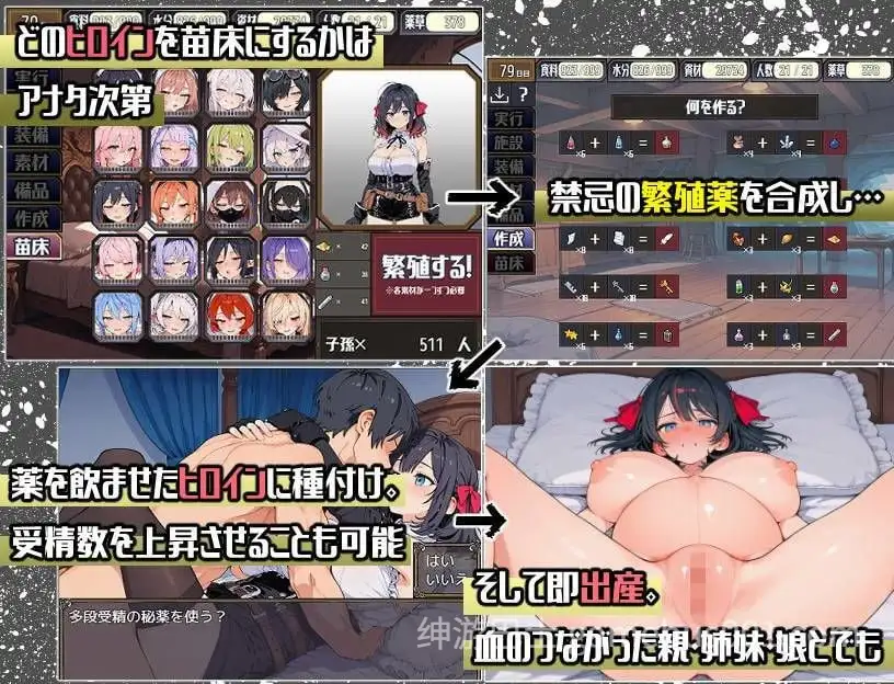 后启示录-繁衍与禁忌的英雄 ポストアポカリプス-繁殖と禁忌の英雄 AI汉化版+存档-游戏截图5